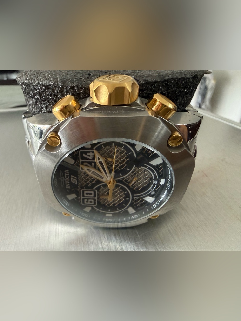 Invicta Black and Gold Two-Tone Chronograph Watch 51mm - Picture 3 of 6